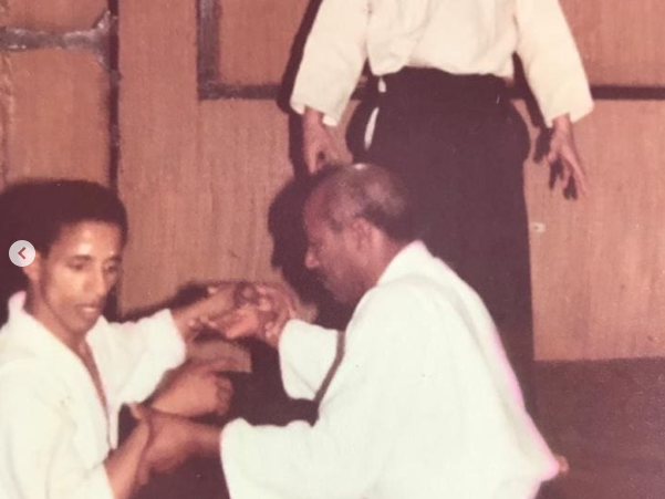 Sensei Bahaddou Abderrahman, M'barek Alaoui watched by Tamura Nobuyoshi