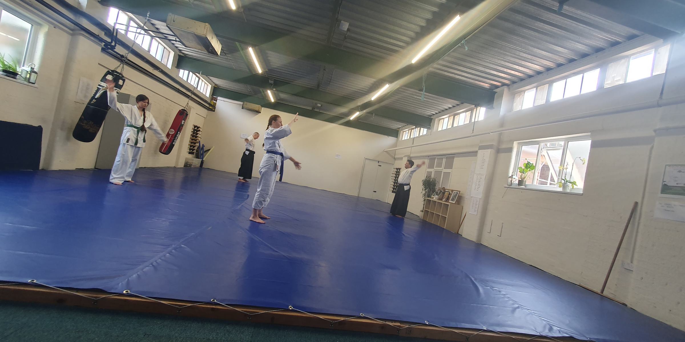 The training hall at Wyken Community Centre with mats laid out